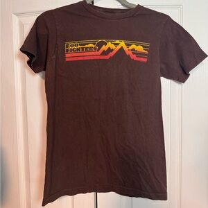 Foo Fighters small tshirt brown Colorado band merch tee small nirvana